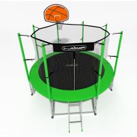 Батут с баскетбольным кольцом I-JUMP BASKET 16ft зеленый